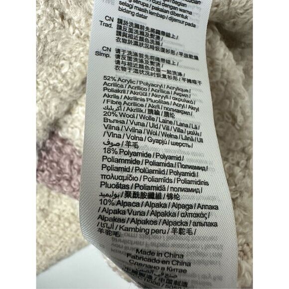 EDC Women’s Alpaca Blend Bohemian Sweater Tan Brown Bow on the Back Size S - Picture 11 of 12